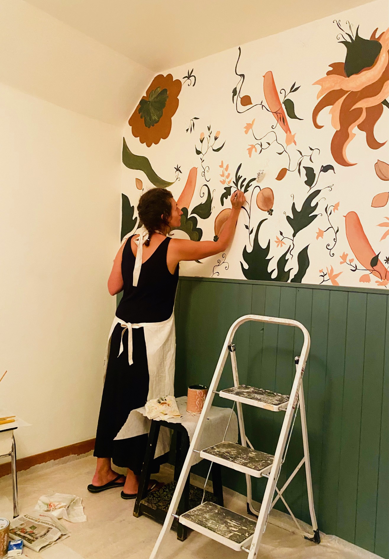 fresque murale fait main